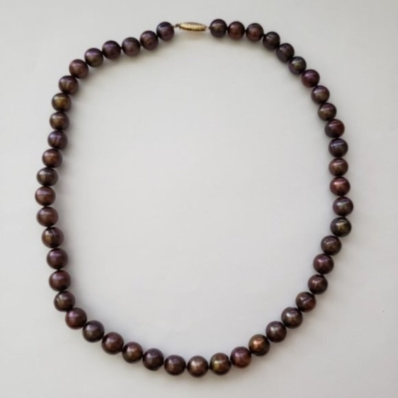 Jewelry - 14K Yellow Gold 9mm Fresh Water Pearl Necklace